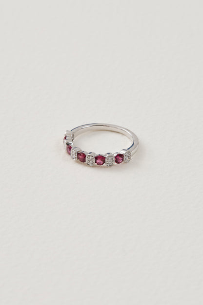 Ruby Half Eternity Band