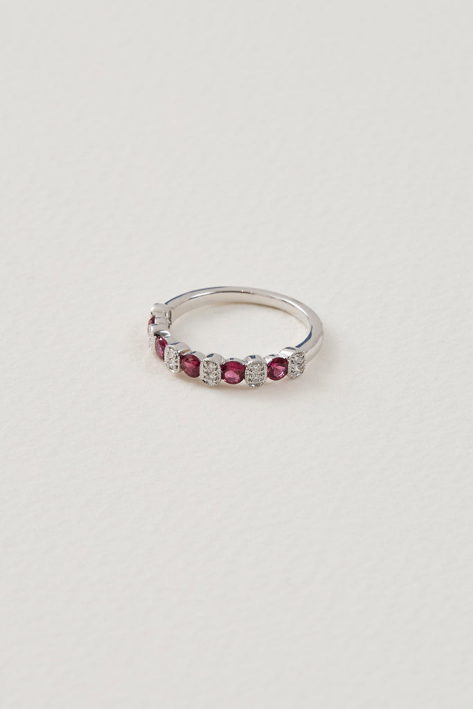 Ruby Half Eternity Band
