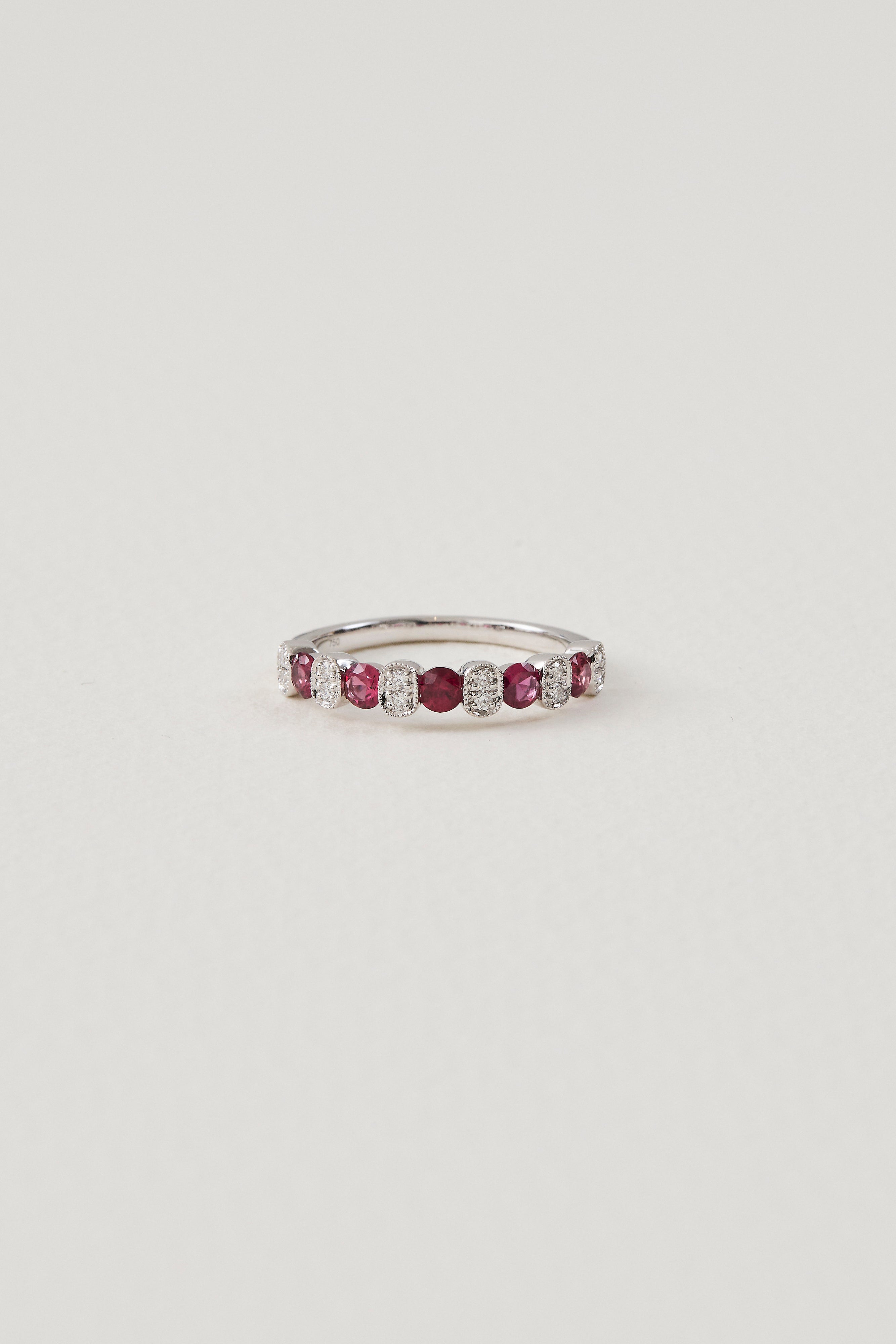 Ruby Half Eternity Band