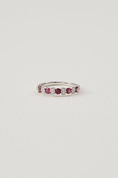 Ruby Half Eternity Band
