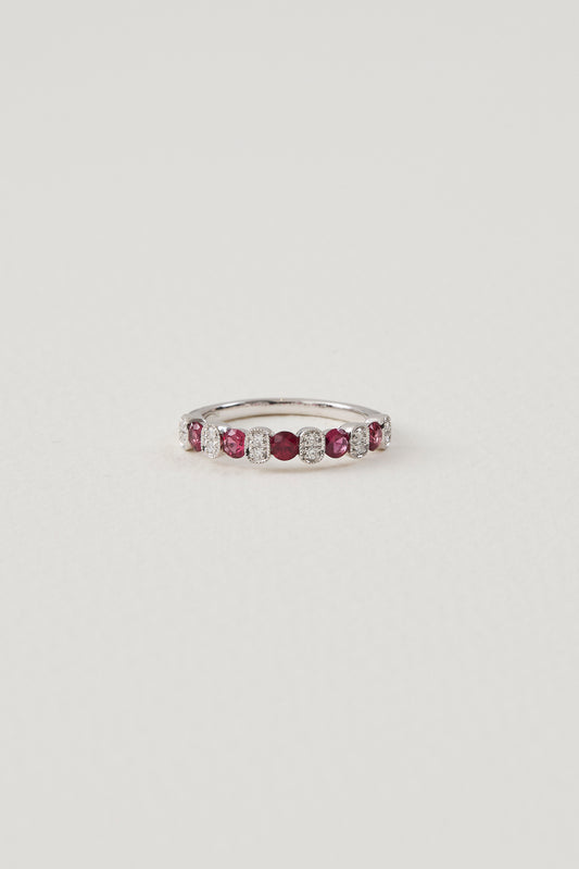 Ruby Half Eternity Band