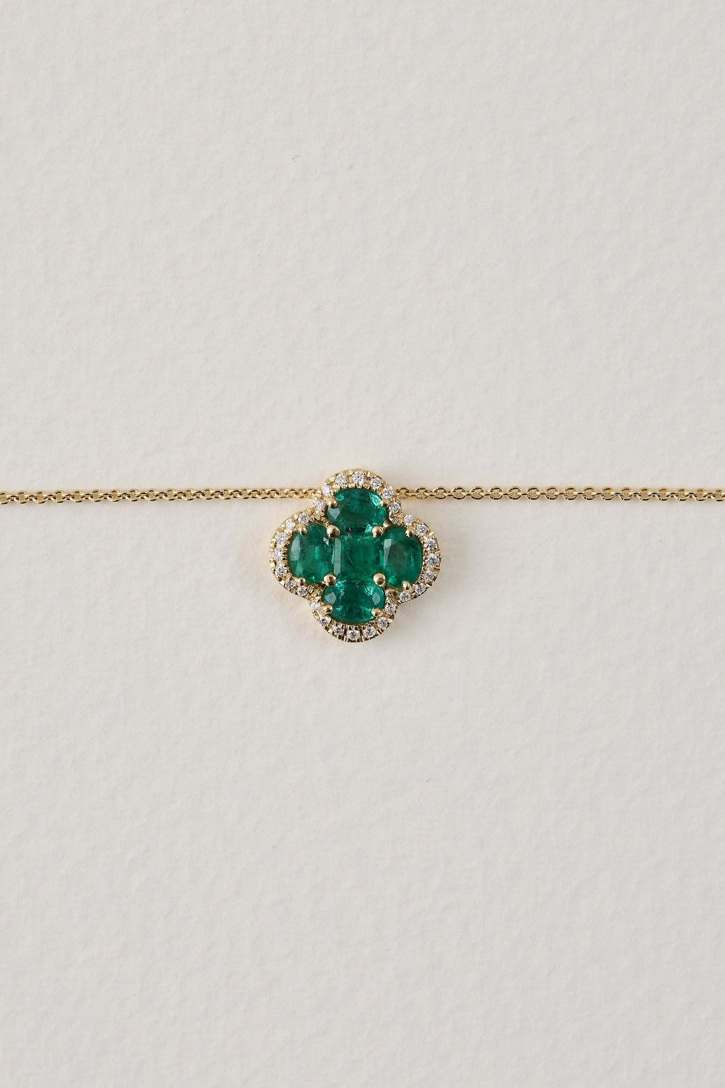 Emerald Clover Necklace