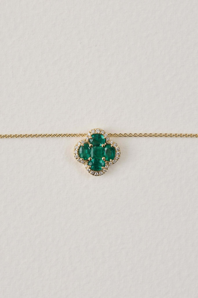 Emerald Clover Necklace