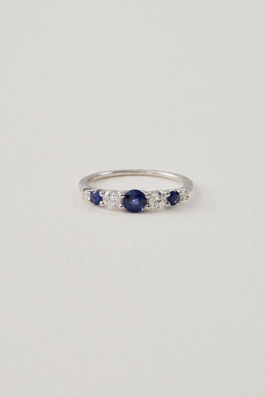 Sapphire Half Eternity Band