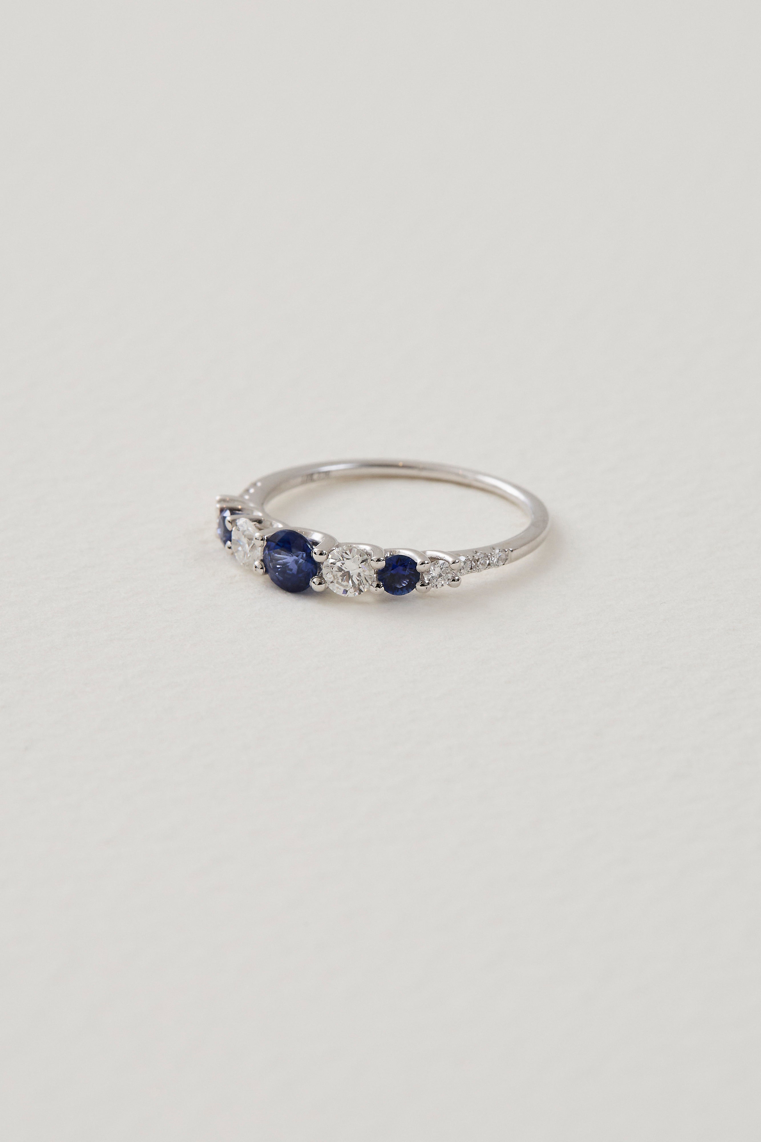 Sapphire Half Eternity Band