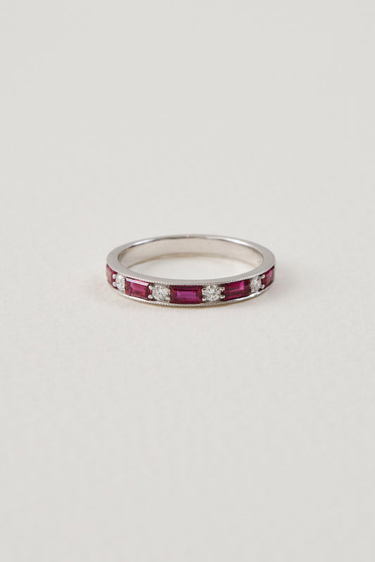 Ruby Half Eternity Band