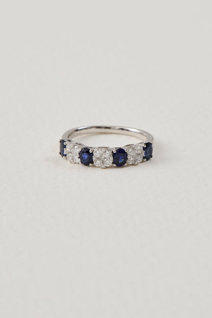 Sapphire Half Eternity Band