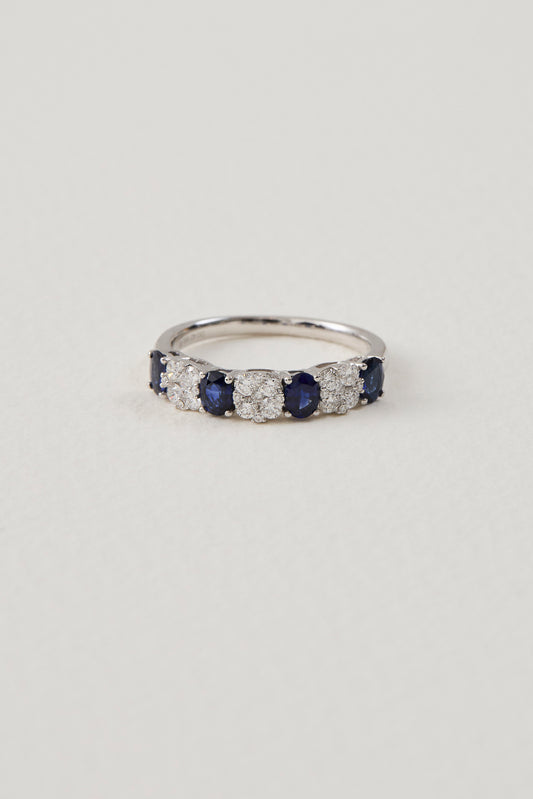 Sapphire Half Eternity Band