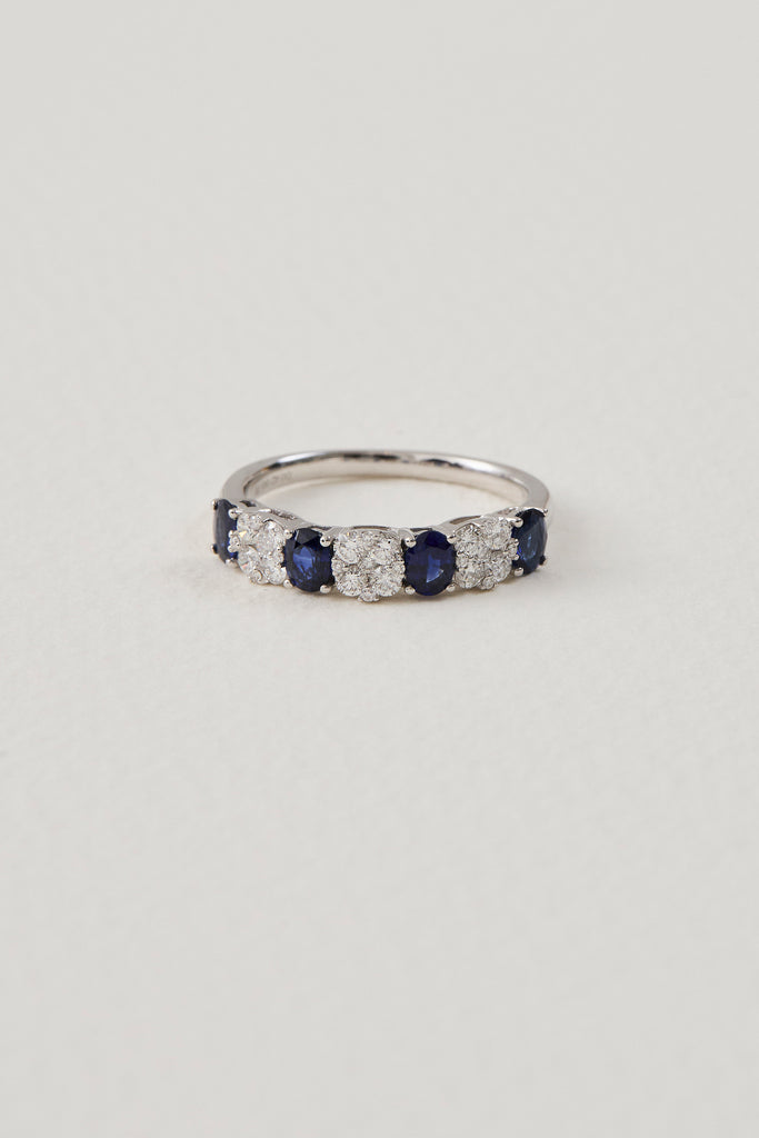 Sapphire Half Eternity Band