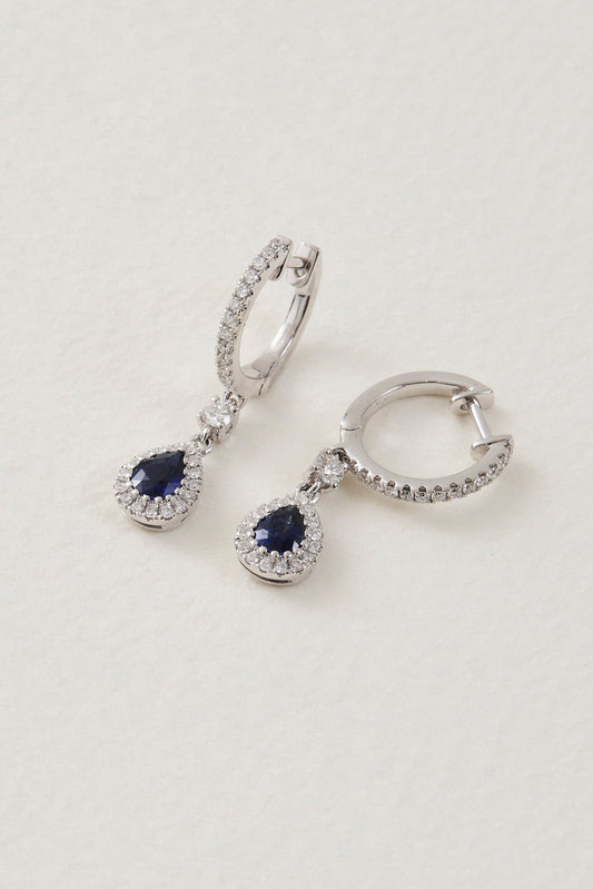 Sapphire Drop Earrings