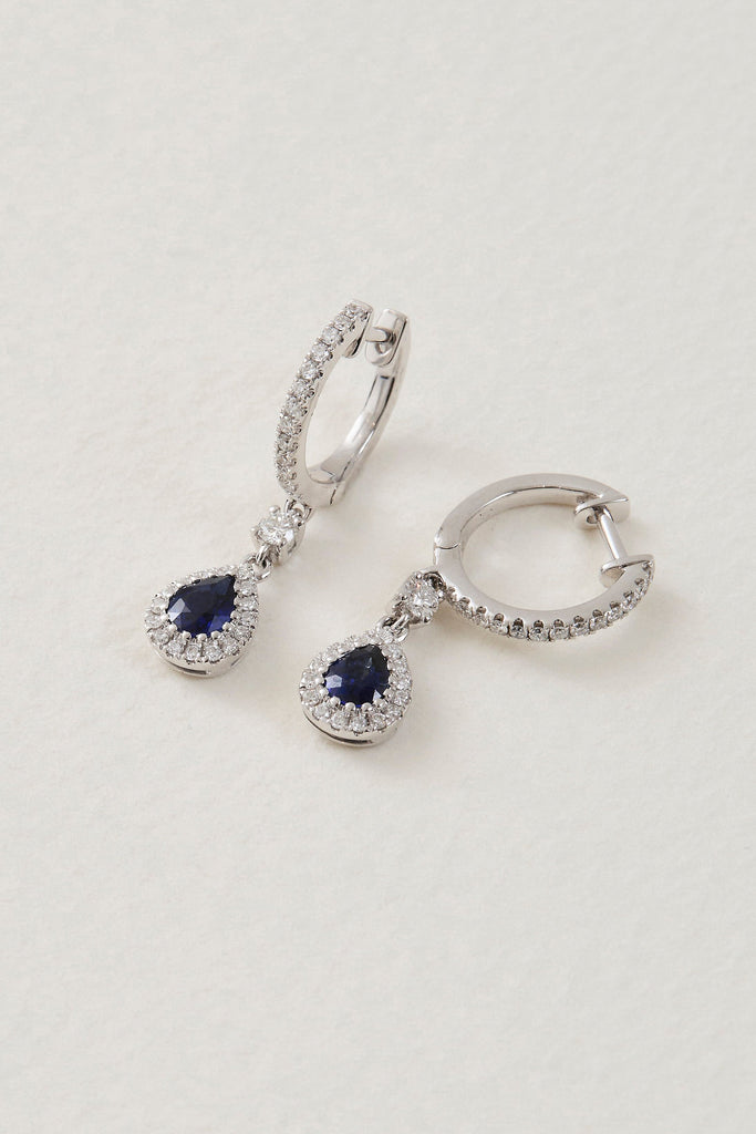 Sapphire Drop Earrings