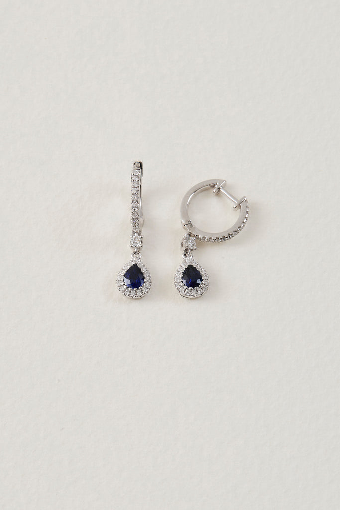 Sapphire Drop Earrings