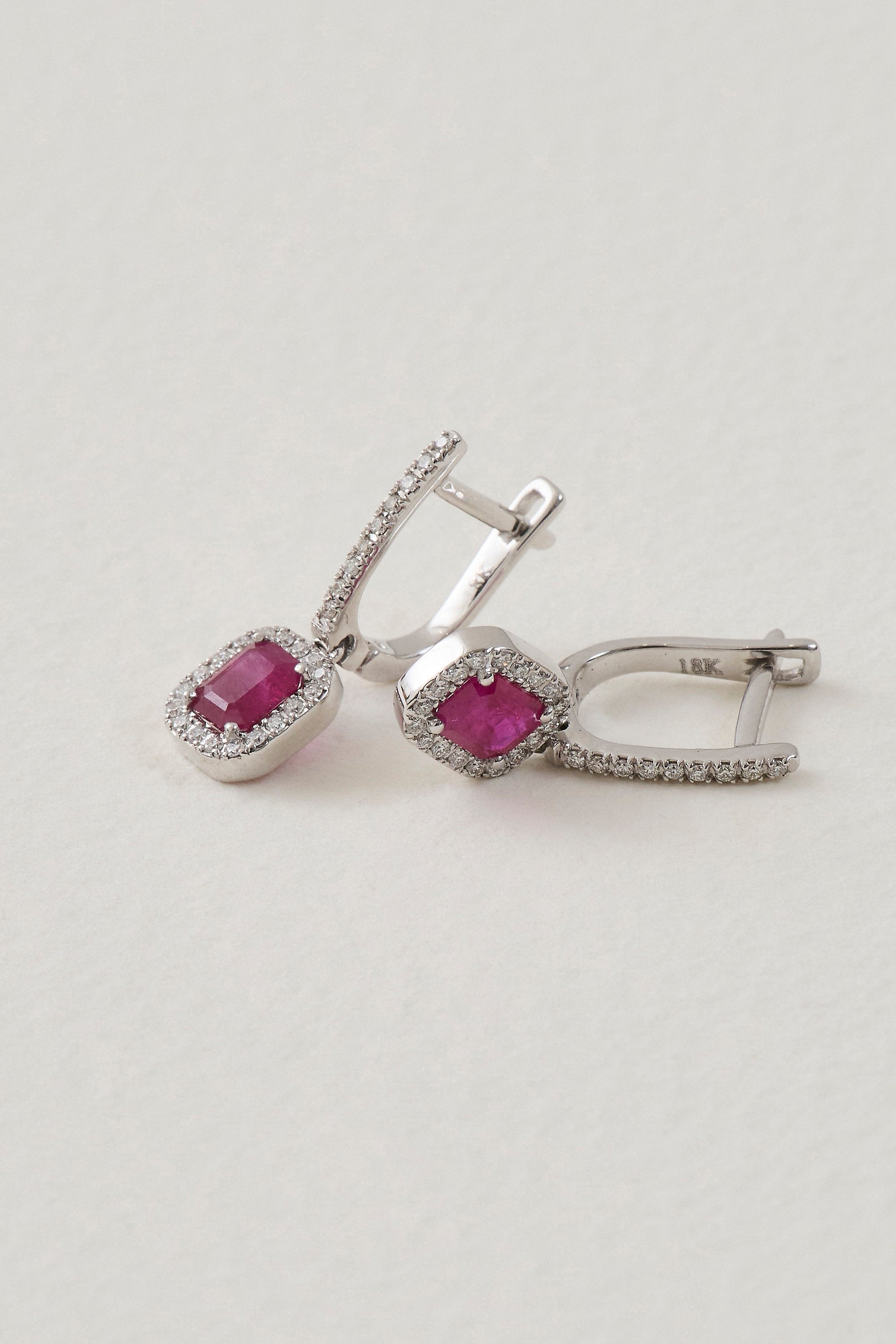 Ruby Deco Drop Earrings