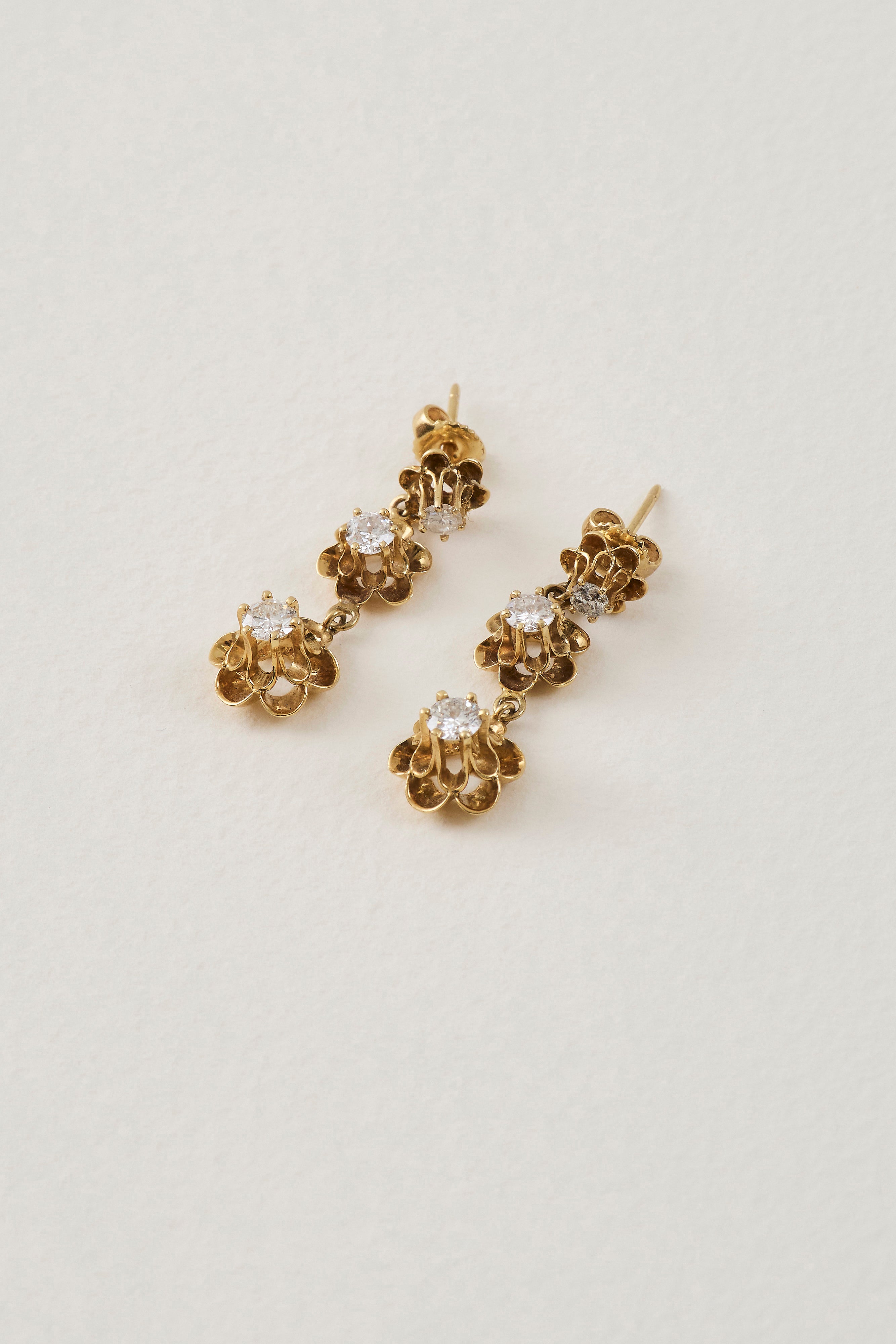 Mid-Century Floral Earrings