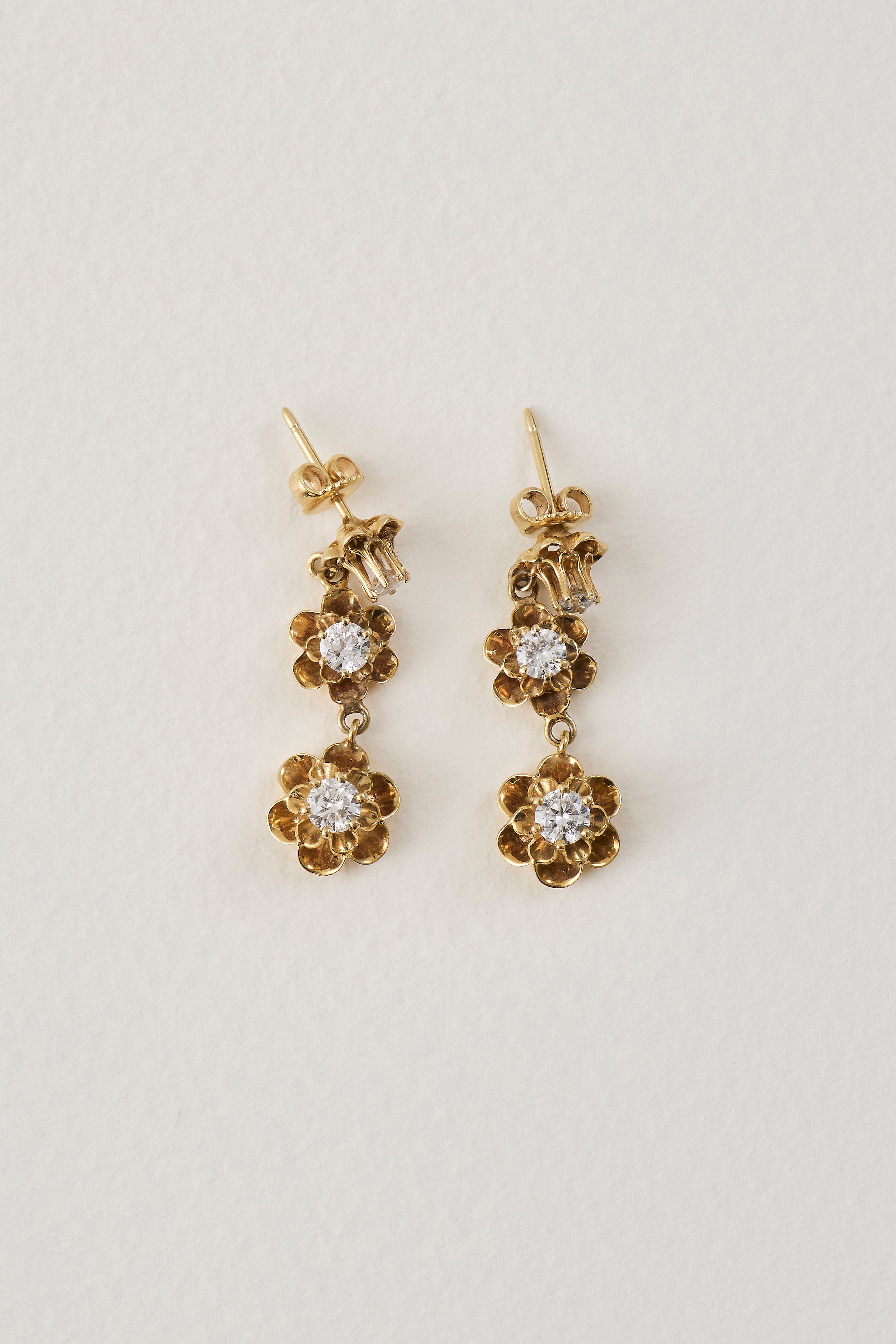 Mid-Century Floral Earrings