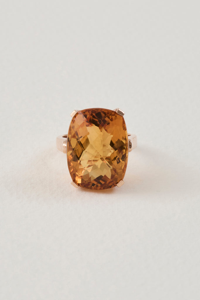 Mid Century Citrine Ring