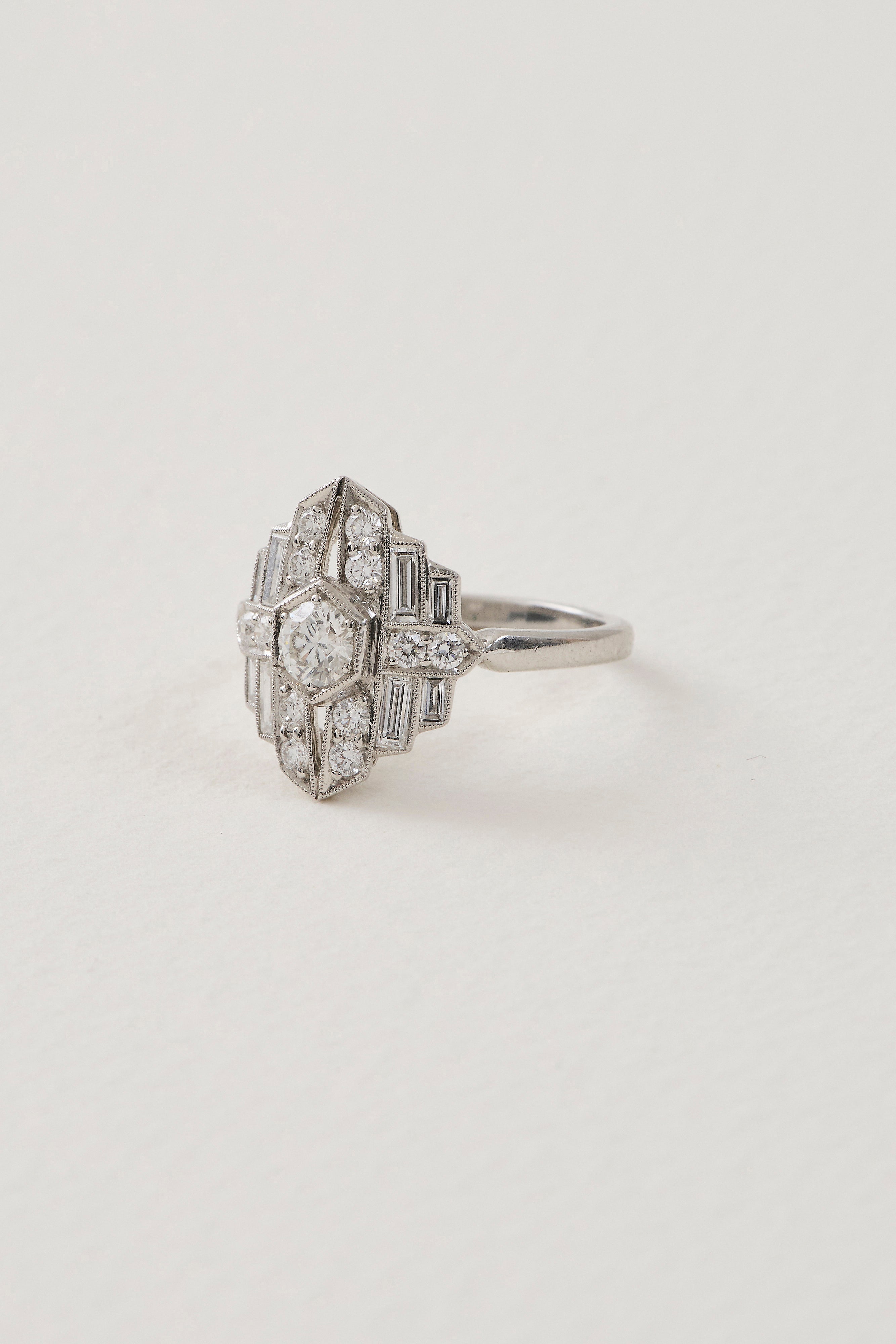 Diamond Plaque Ring