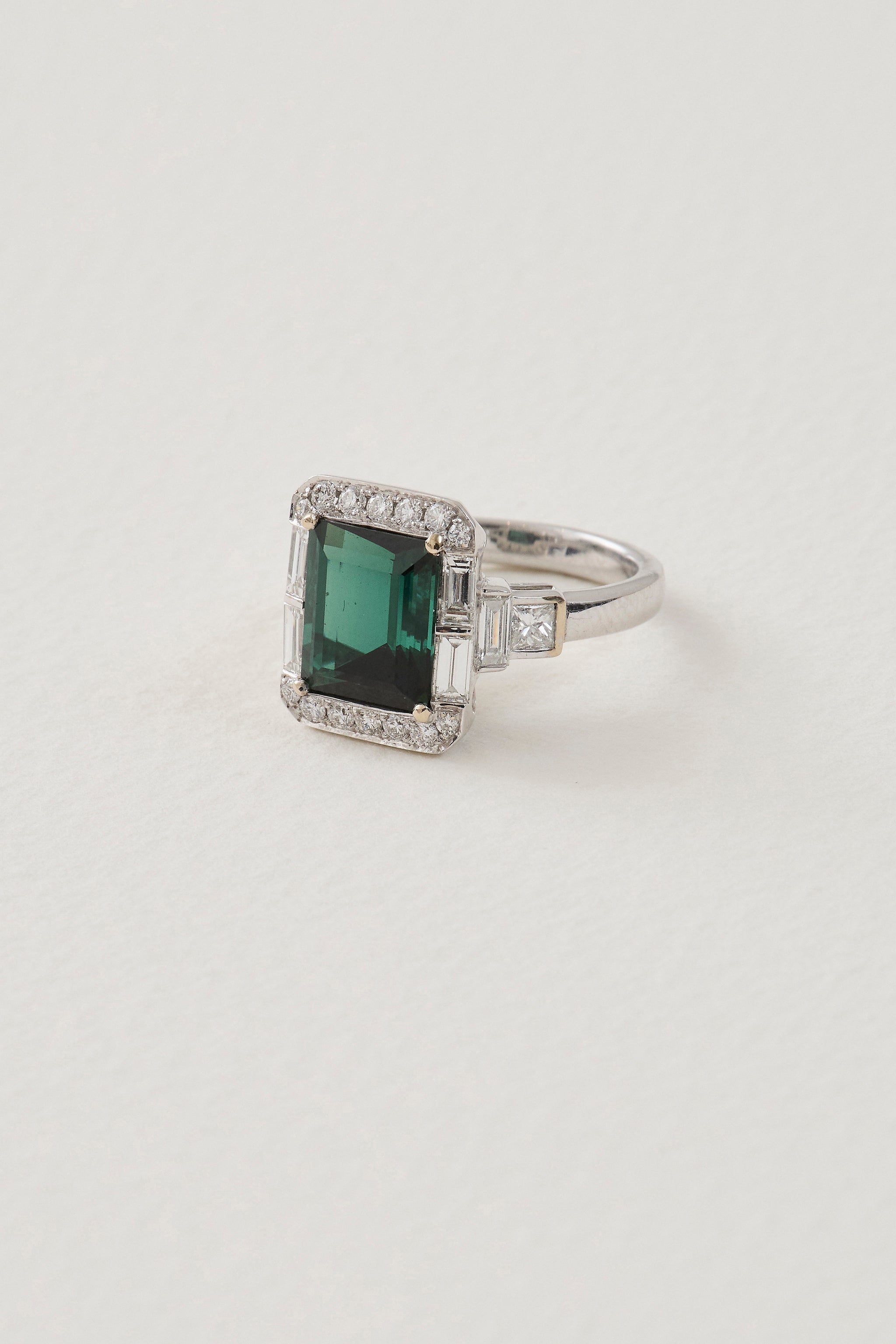 Tourmaline Deco Ring