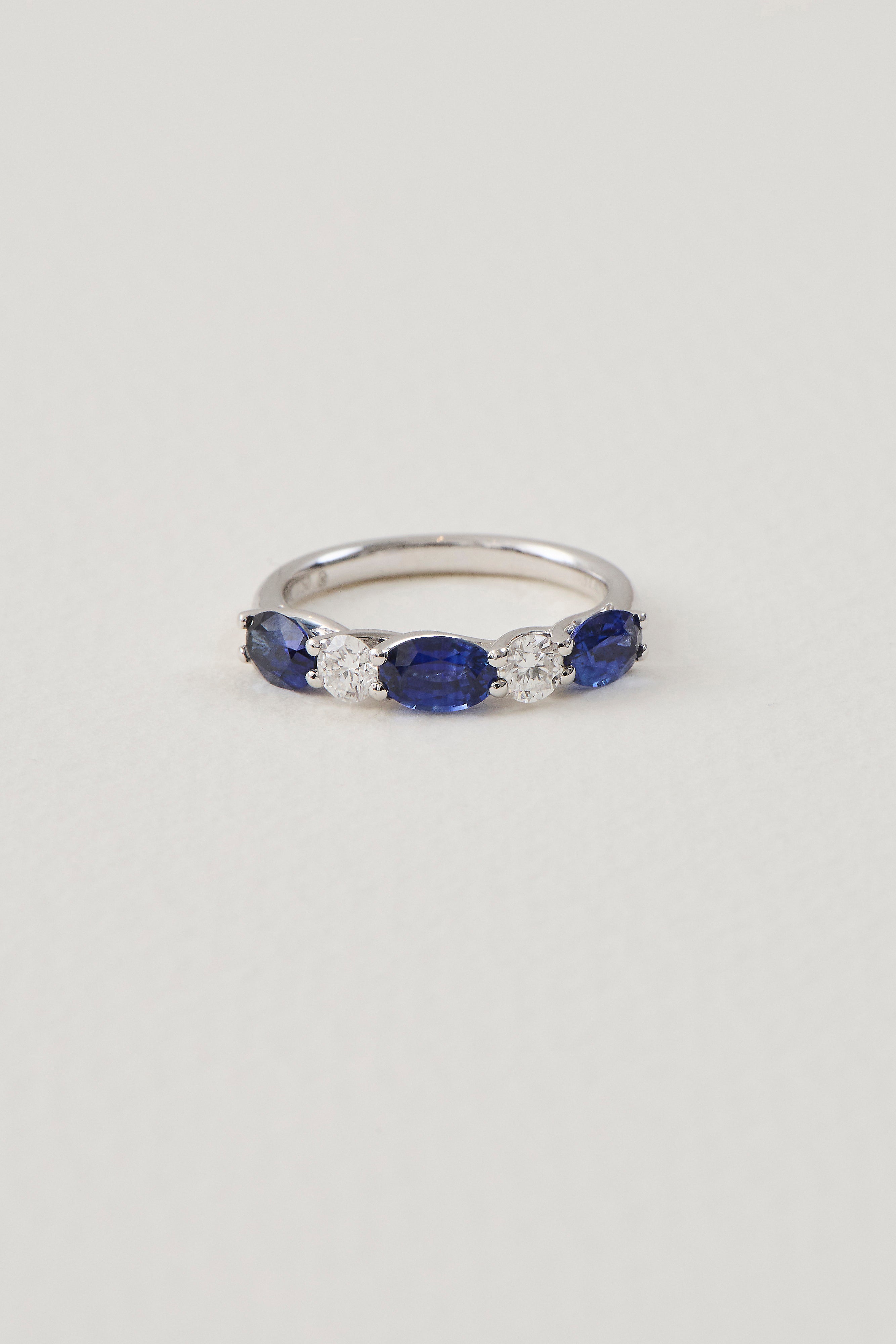 Sapphire Half Eternity Band