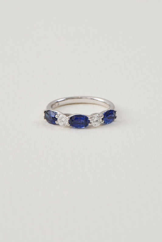 Sapphire Half Eternity Band