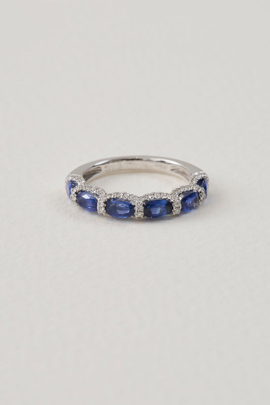 Sapphire Half Eternity Band