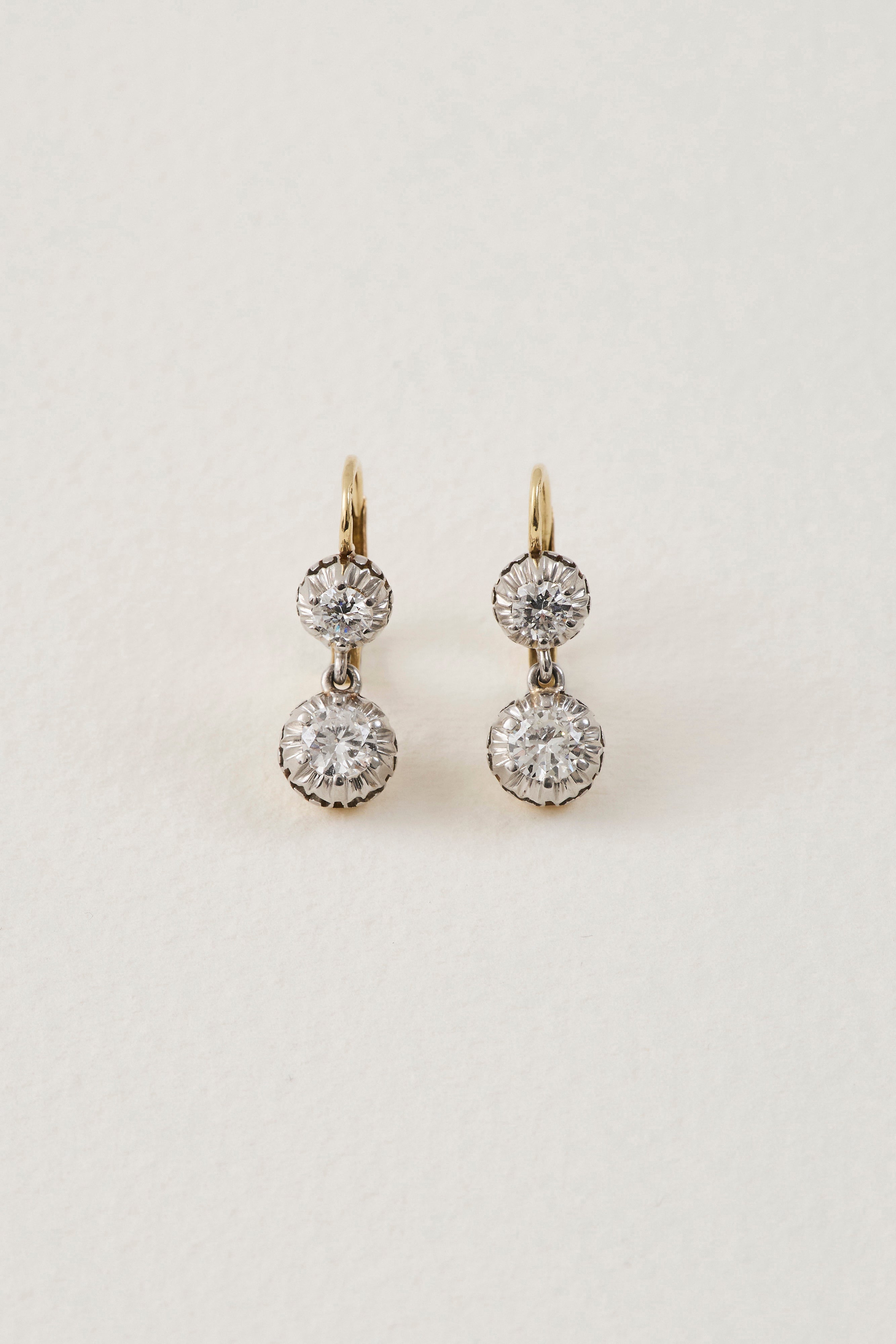 Art deco diamond drop earrings