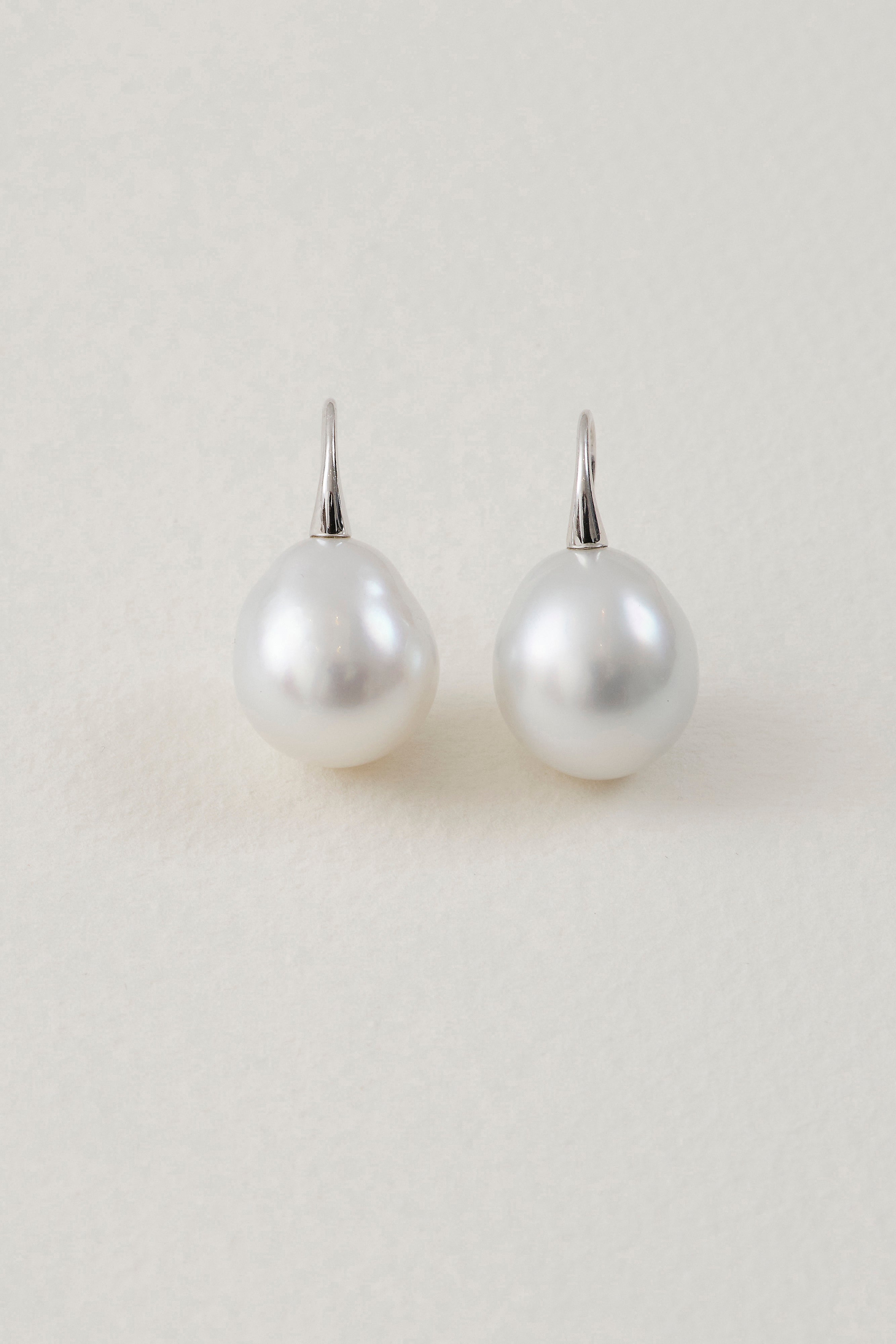 Pearl Oval Drop Earrings