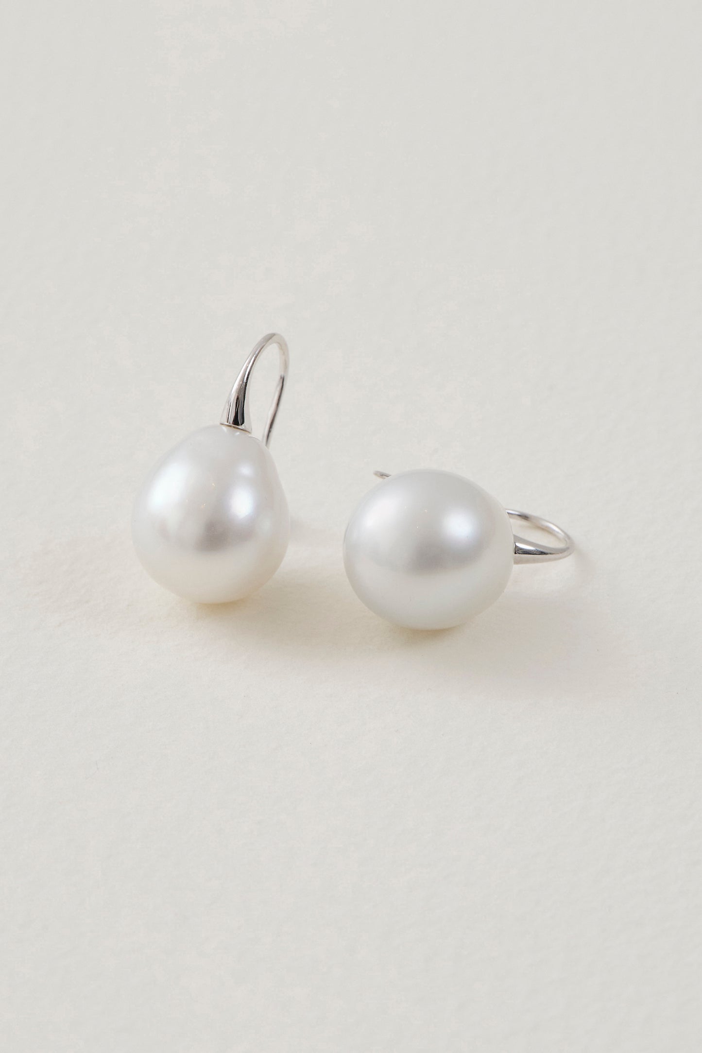 Pearl Oval Drop Earrings