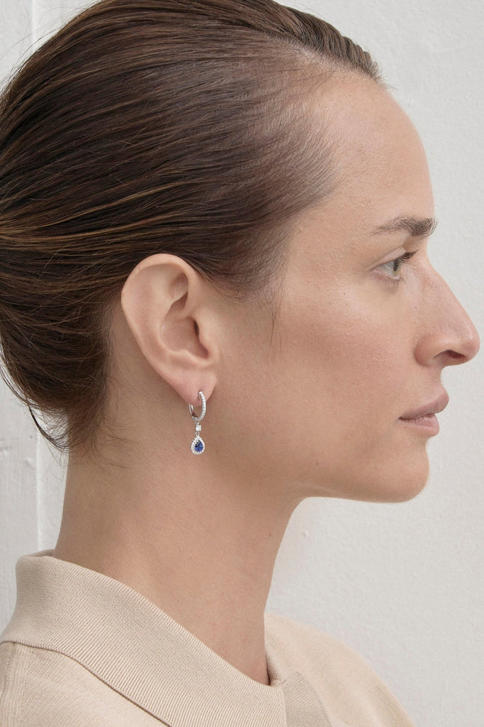Sapphire Drop Earrings