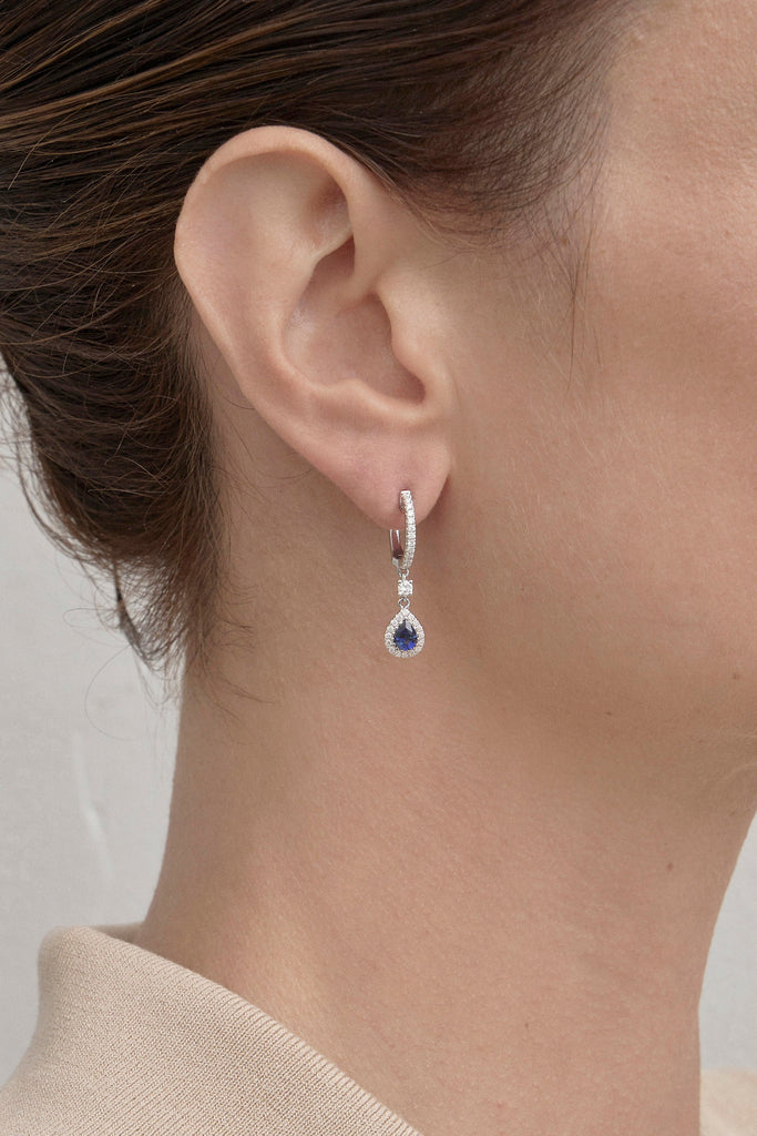 Sapphire Drop Earrings