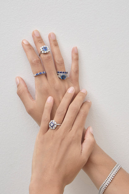 Sapphire Trilogy Ring