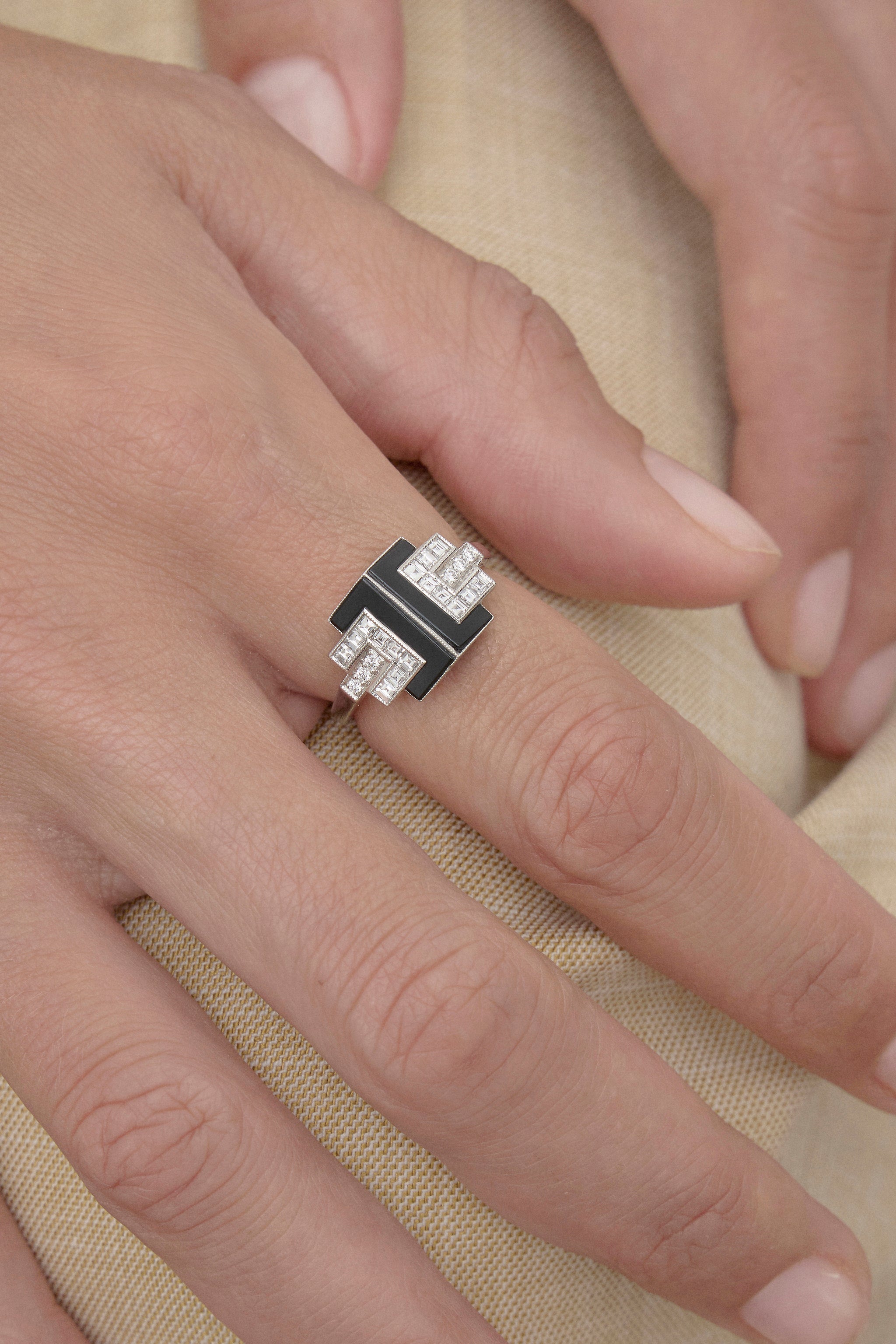 Onyx Deco Ring