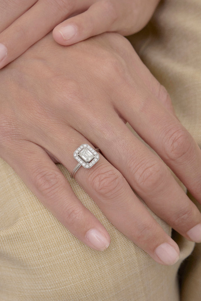 Diamond Art Deco Design Ring