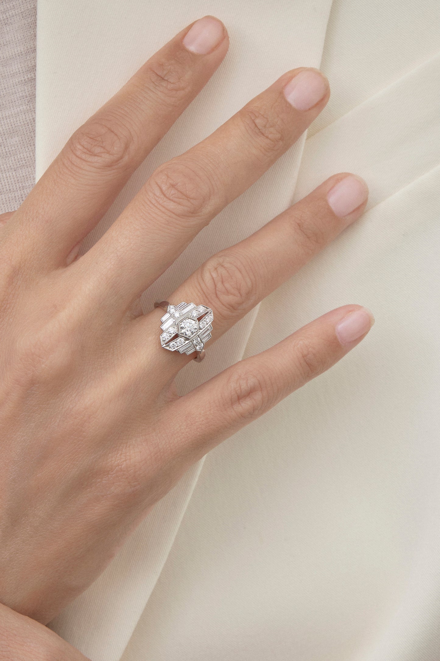 Diamond Plaque Ring