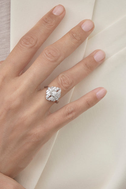 Diamond Plaque Ring