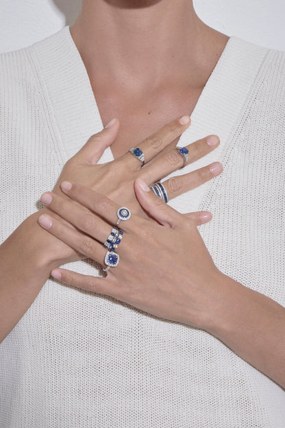 Sapphire Trilogy Ring