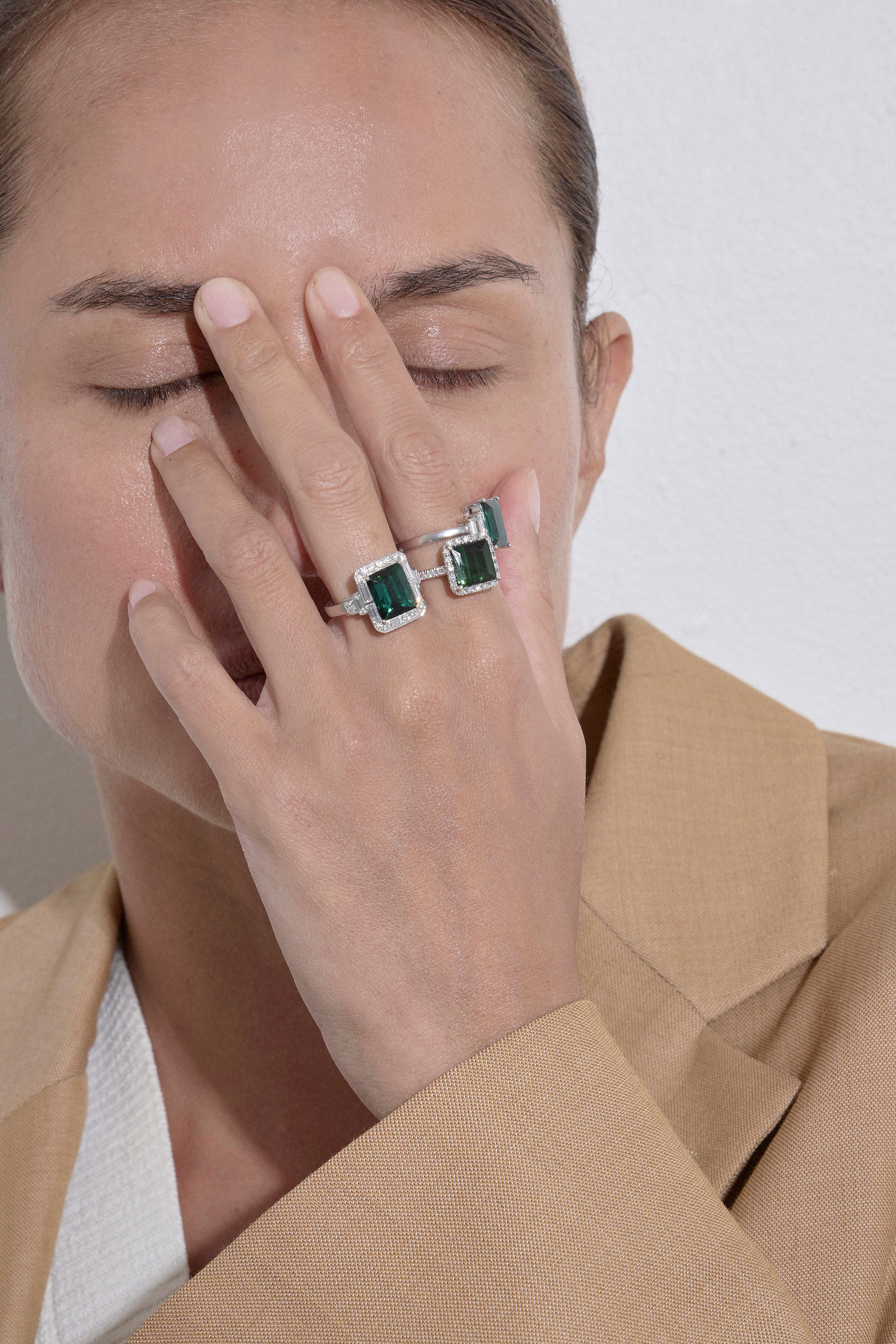 Tourmaline Deco Ring