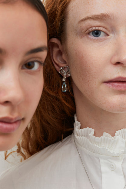 Mid-Century Diamond Drop Earrings