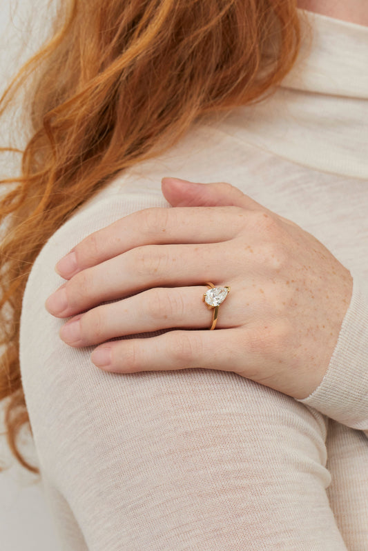 Pear Diamond Ring
