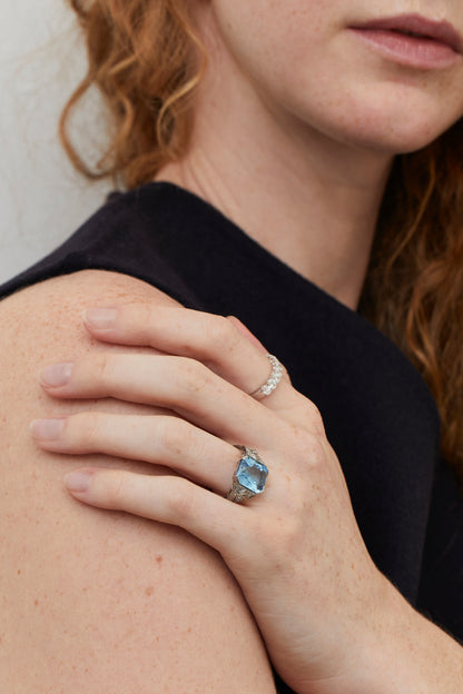 Art Deco Aquamarine Ring