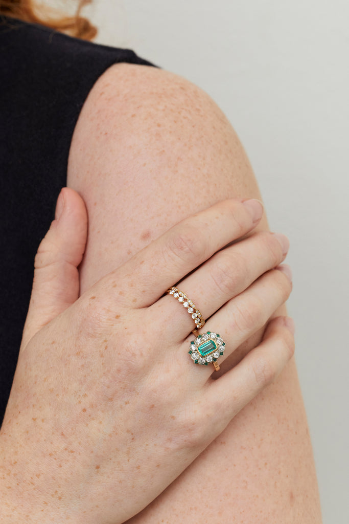 Art Nouveau Emerald Ring