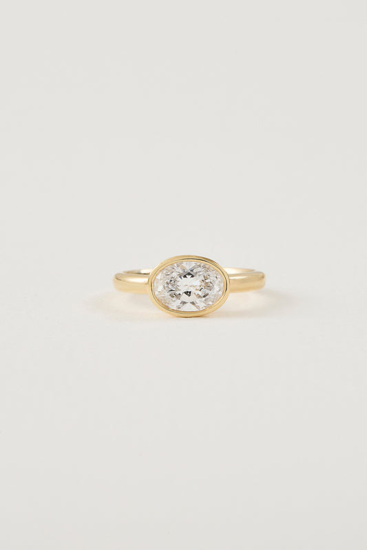East-West Oval Bezel Ring