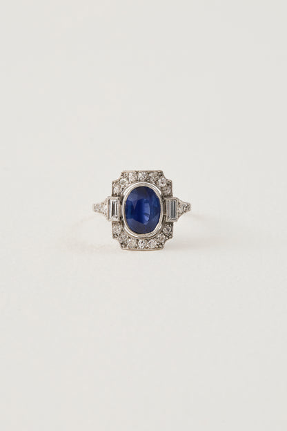 Sapphire Art Deco Design Ring