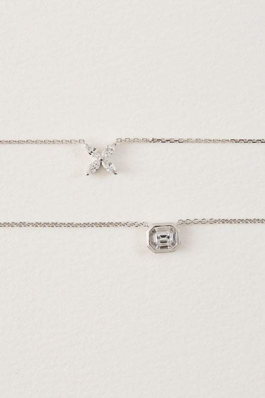 East-West Diamond Necklace