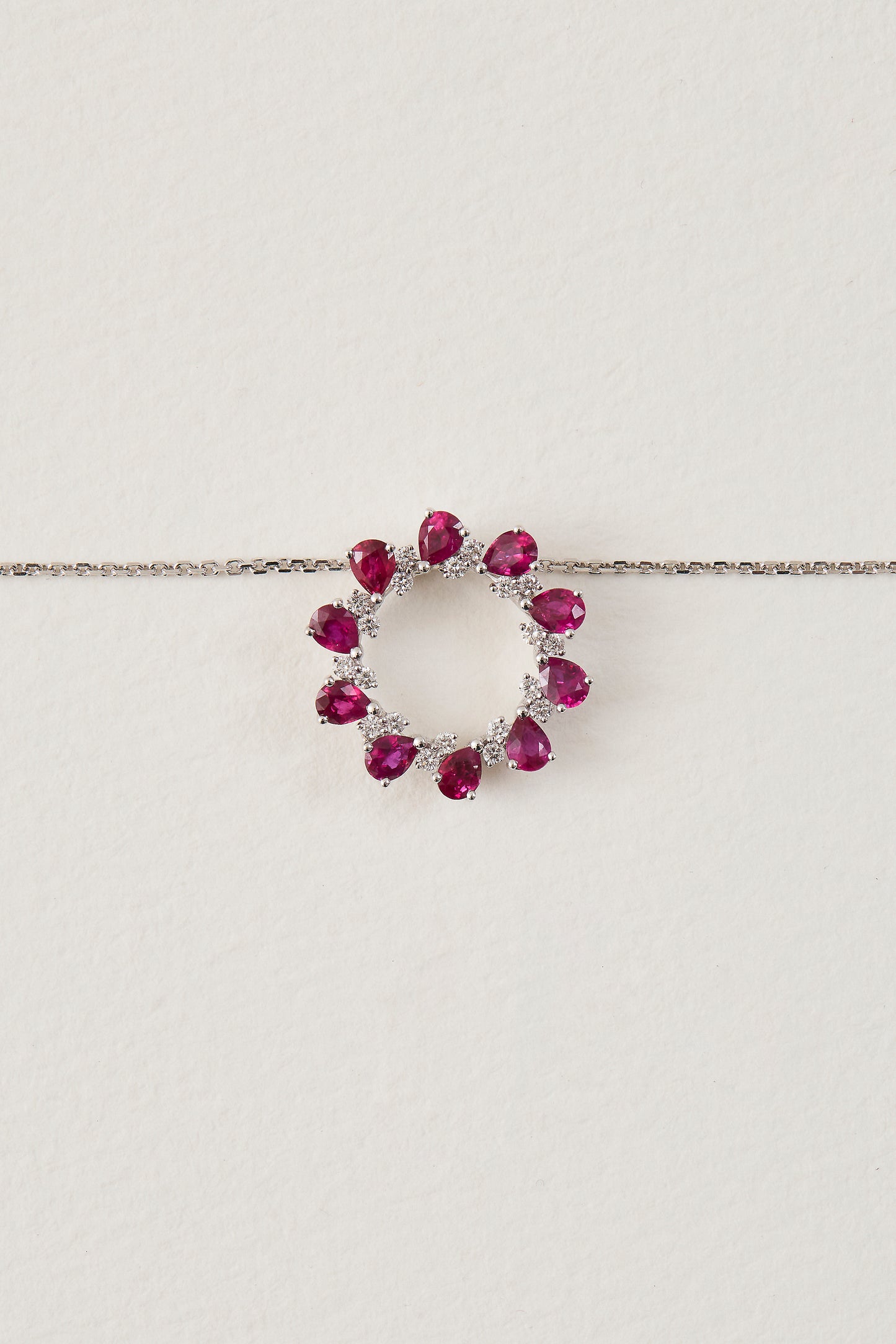 Ruby Wreath Necklace