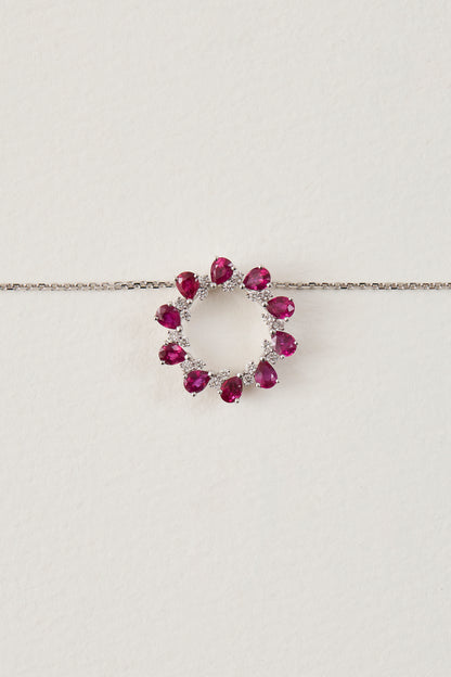 Ruby Wreath Necklace