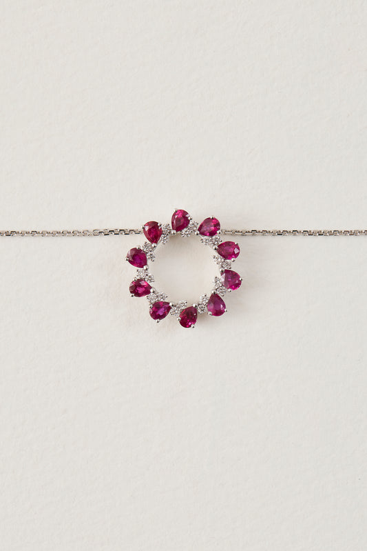 Ruby Wreath Necklace
