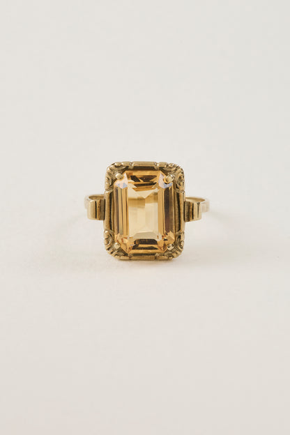 Mid-Century Citrine Ring