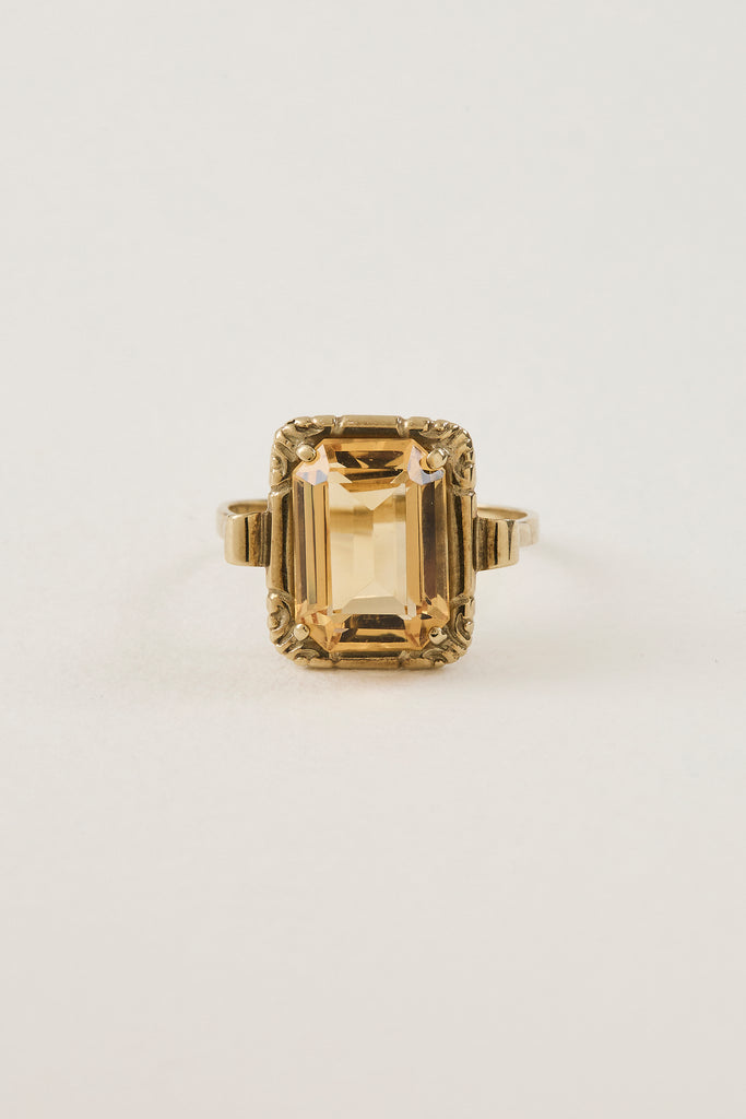 Mid-Century Citrine Ring
