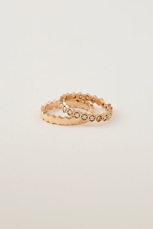 Hexagonal Diamond Eternity Band